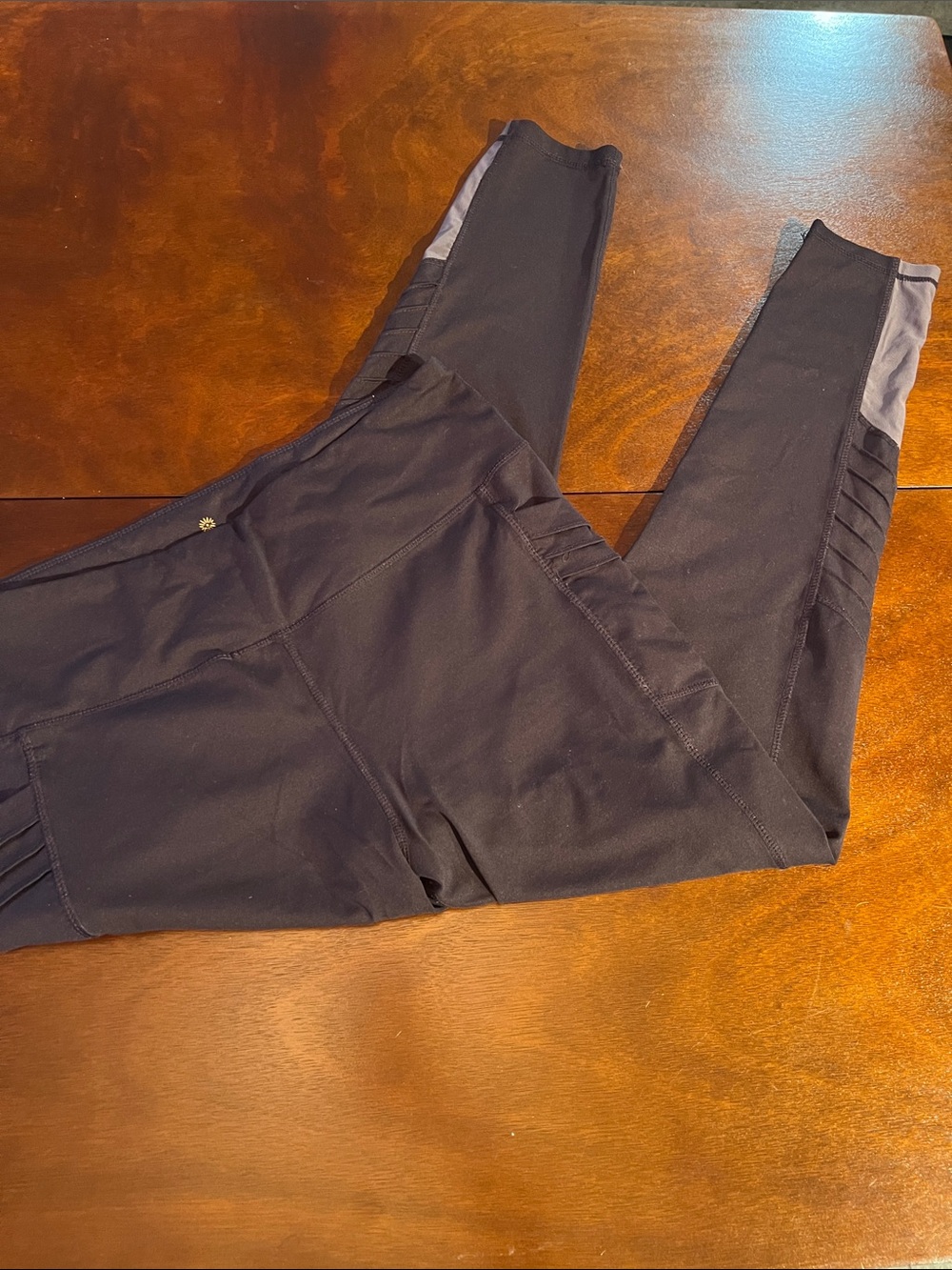 Tangerine Purple Active moto full length Leggings